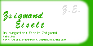 zsigmond eiselt business card